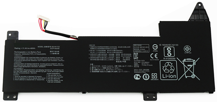 OEM Laptop Battery Replacement for  asus B31N1723