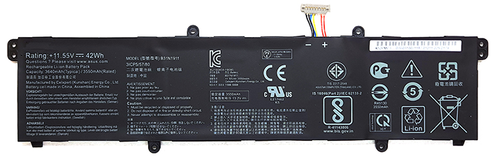 OEM Laptop Battery Replacement for  ASUS B31N1911