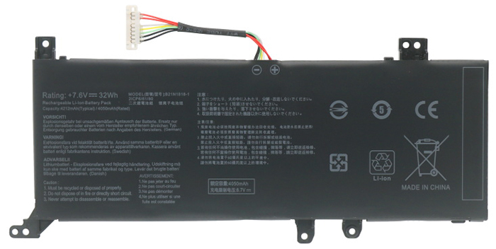 OEM Laptop Battery Replacement for  asus B21N1818