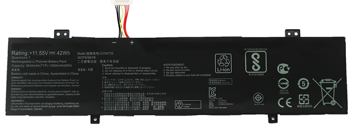 OEM Laptop Battery Replacement for  ASUS C31N1733