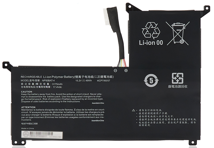 OEM Laptop Battery Replacement for  CLEVO NP50BAT 4