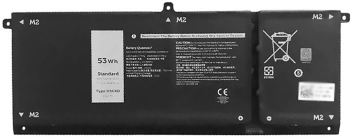 OEM Laptop Battery Replacement for  Dell Inspiron 7300 2 in 1 Silver
