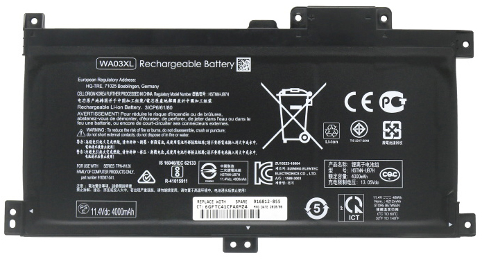 OEM Laptop Battery Replacement for  hp Pavilion x360 15 br098NZ