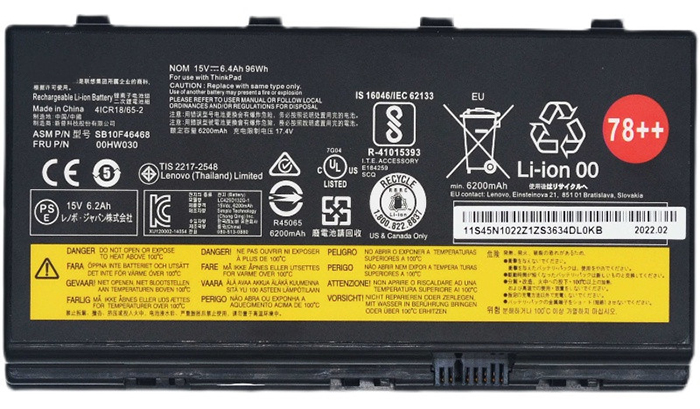 OEM Laptop Battery Replacement for LENOVO ThinkPad P72 OEM Laptop Battery Replacement for LENOVO ThinkPad P72