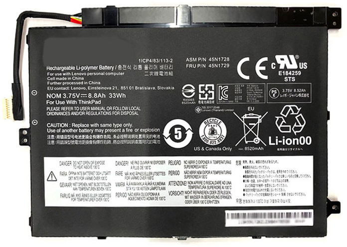 OEM Laptop Battery Replacement for  lenovo 45N1729