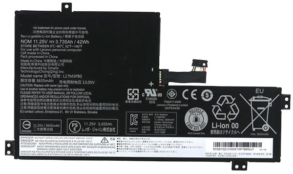 OEM Laptop Battery Replacement for  lenovo L17C3PG0